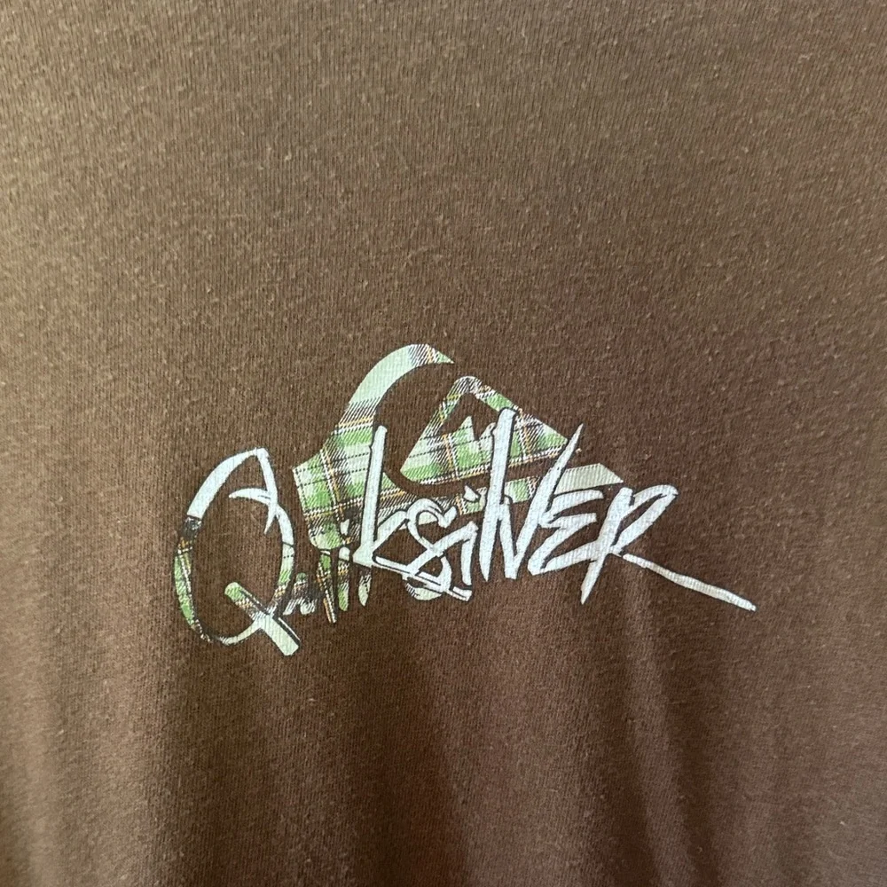 Quiksilver Men's Chocolate Brown Graphic Tee - Picture 2 of 4